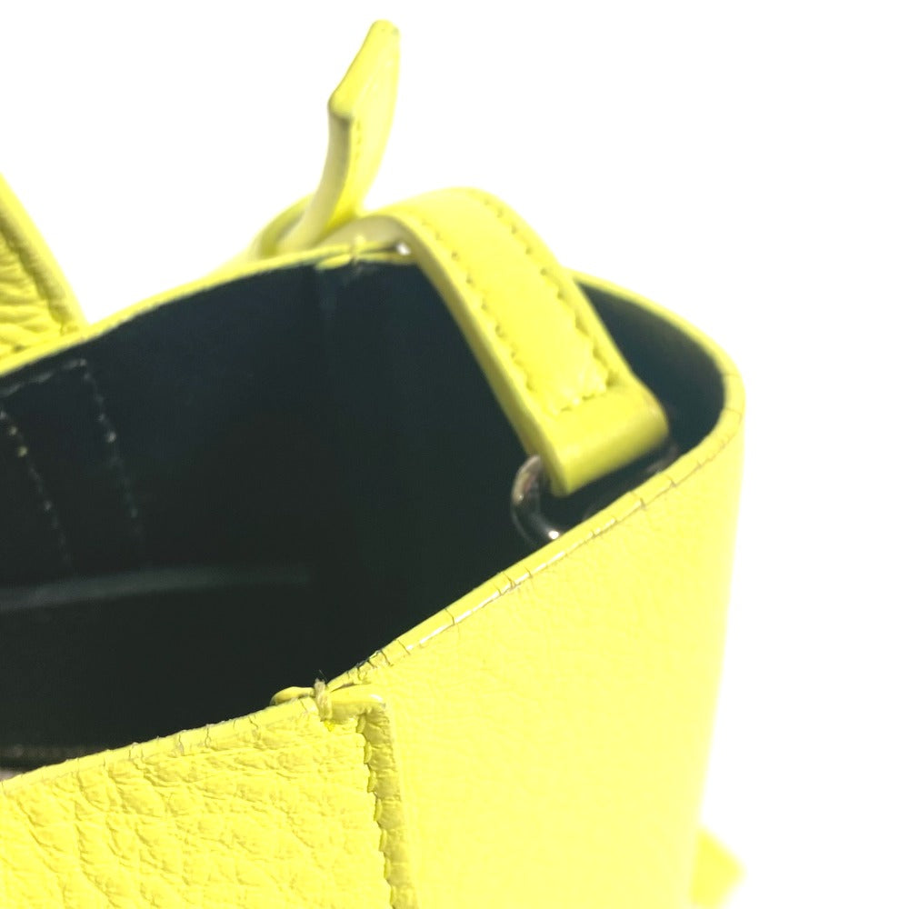 BALENCIAGA 551815 ロゴ エブリデイ トートバッグ XXS トートバッグ カバン 斜め掛け ショルダーバッグ レザー レディース イエロー