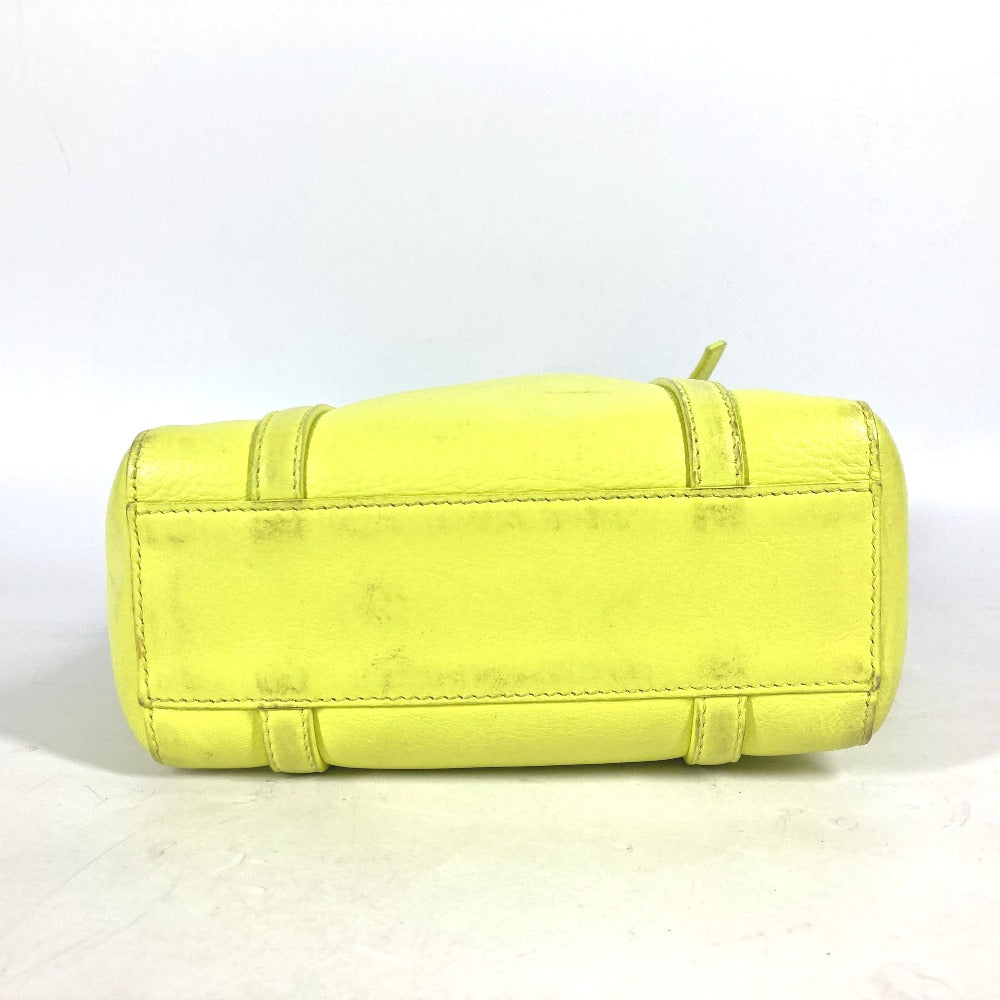 BALENCIAGA 551815 ロゴ エブリデイ トートバッグ XXS トートバッグ カバン 斜め掛け ショルダーバッグ レザー レディース イエロー