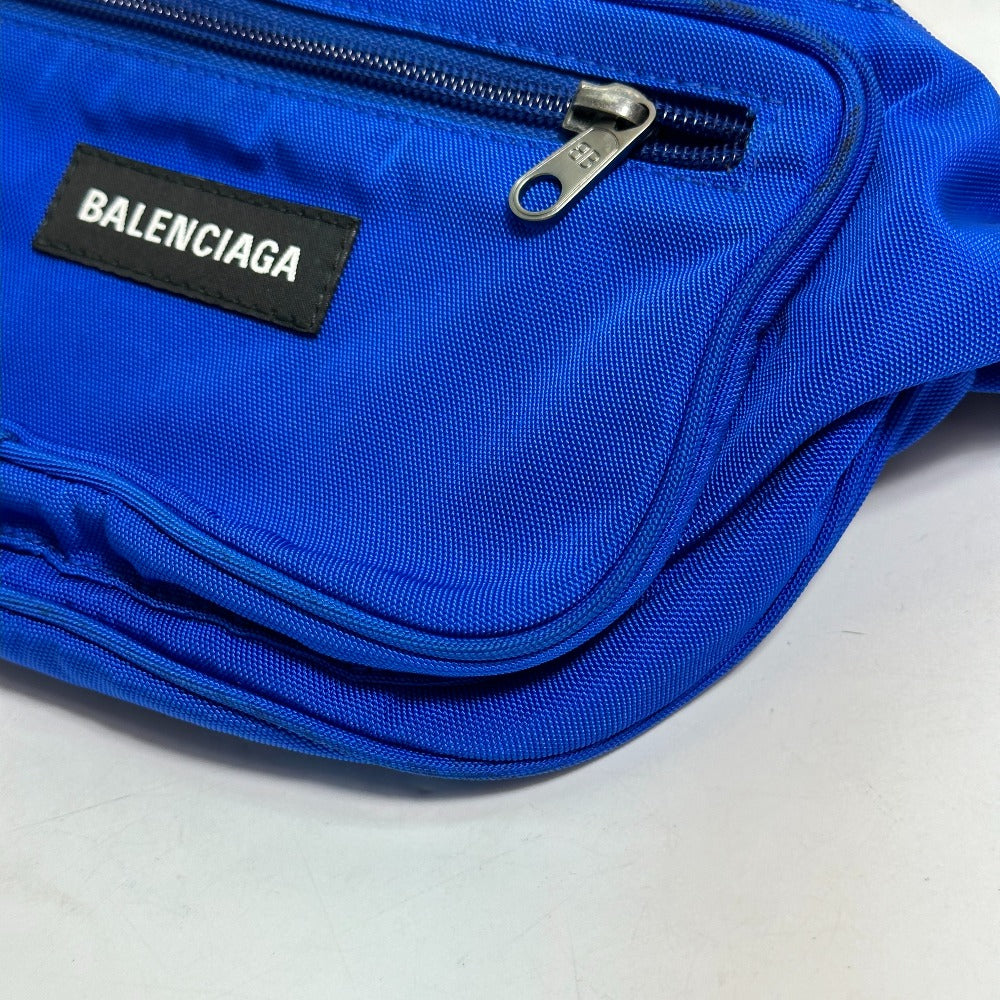 BALENCIAGA 482389 Logo Explorer Waist Bag, Shoulder Bag, Belt Bag, Body Bag, Nylon, Men's, Blue