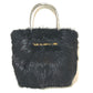 BALENCIAGA Cable Fur Bag, Fur Tote, Handbag, Fur, Women's, Black