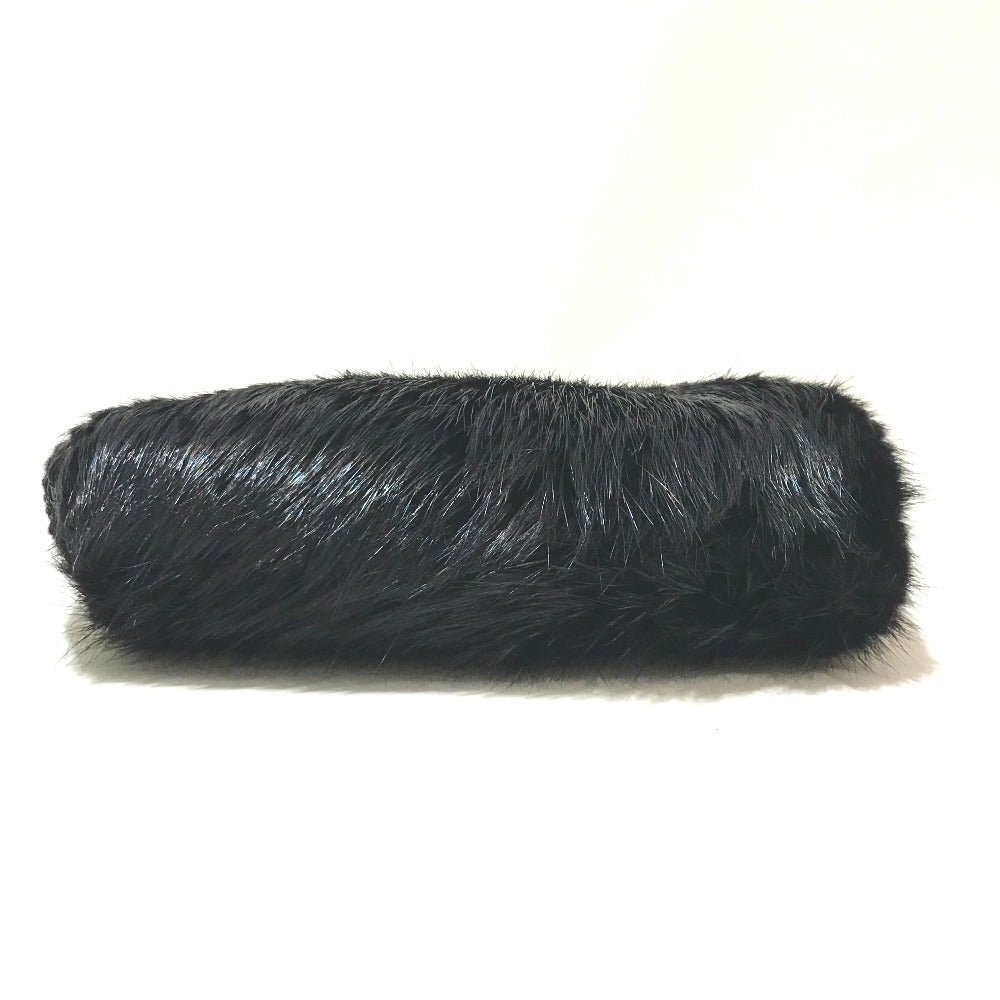 BALENCIAGA Cable Fur Bag, Fur Tote, Handbag, Fur, Women's, Black