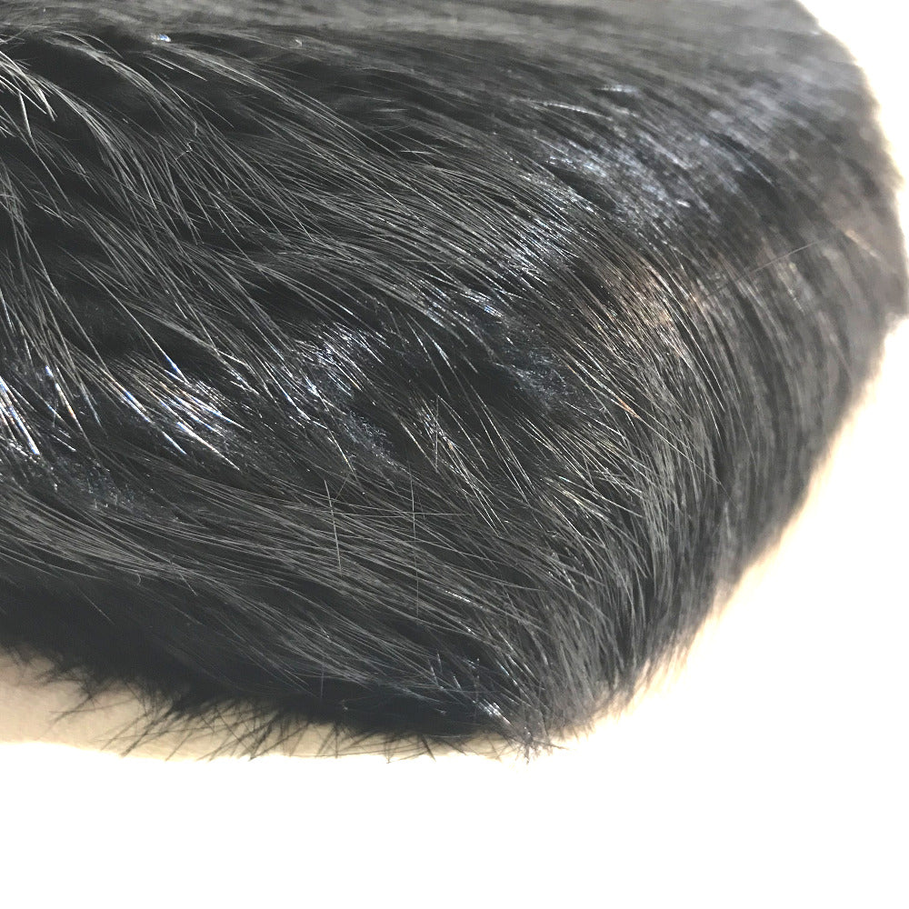 BALENCIAGA Cable Fur Bag, Fur Tote, Handbag, Fur, Women's, Black