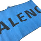 BALENCIAGA Two-Tone Logo Scarf Wool Men's Blue