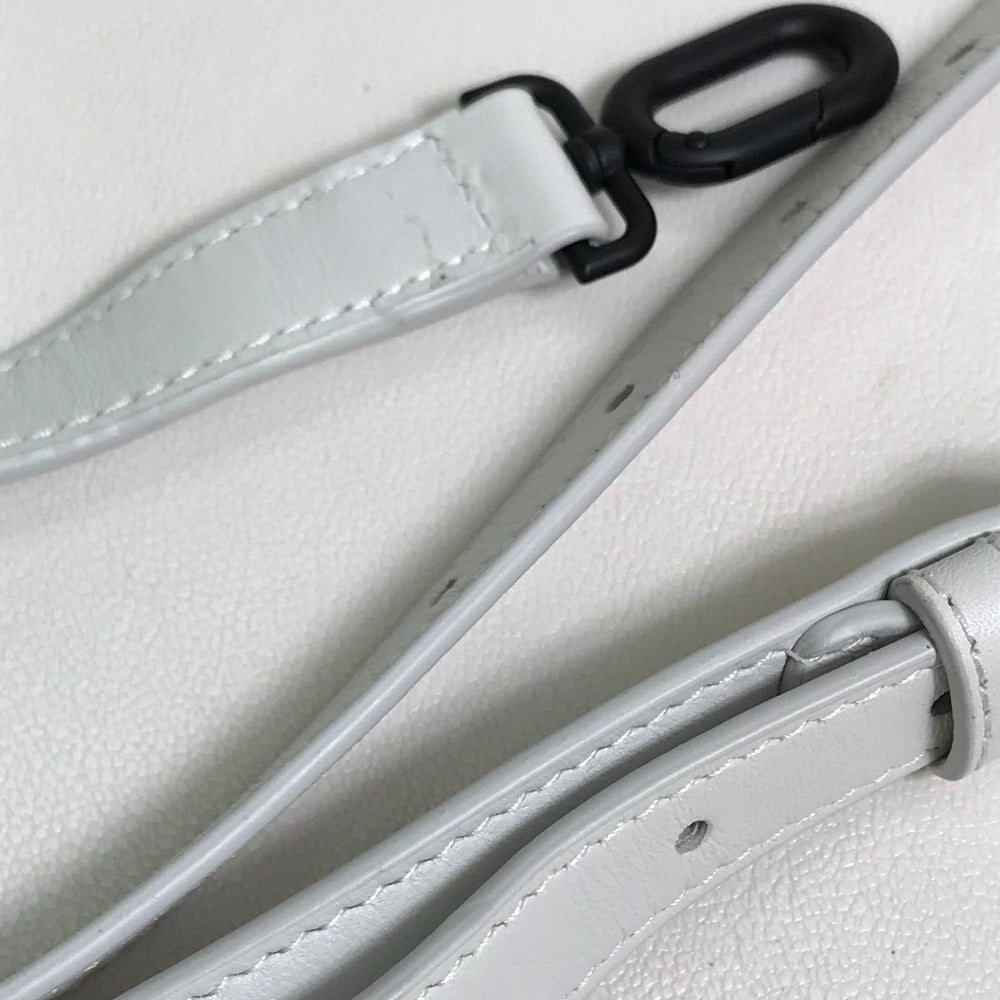 BALENCIAGA 661854 メガジップ  カバン 2WAYバッグ ショルダーバッグ ハンドバッグ レザー レディース ホワイト/ブラック - brandshop-reference