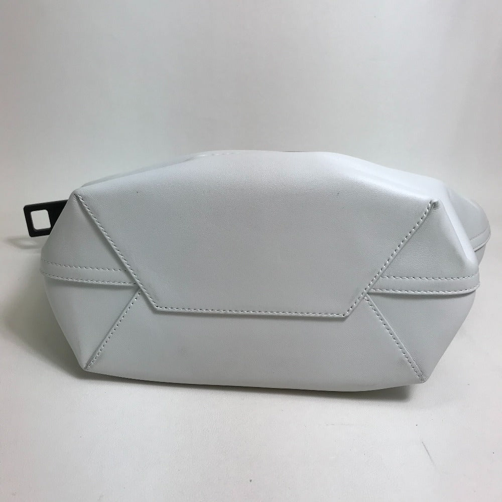 BALENCIAGA 661854 メガジップ  カバン 2WAYバッグ ショルダーバッグ ハンドバッグ レザー レディース ホワイト/ブラック - brandshop-reference