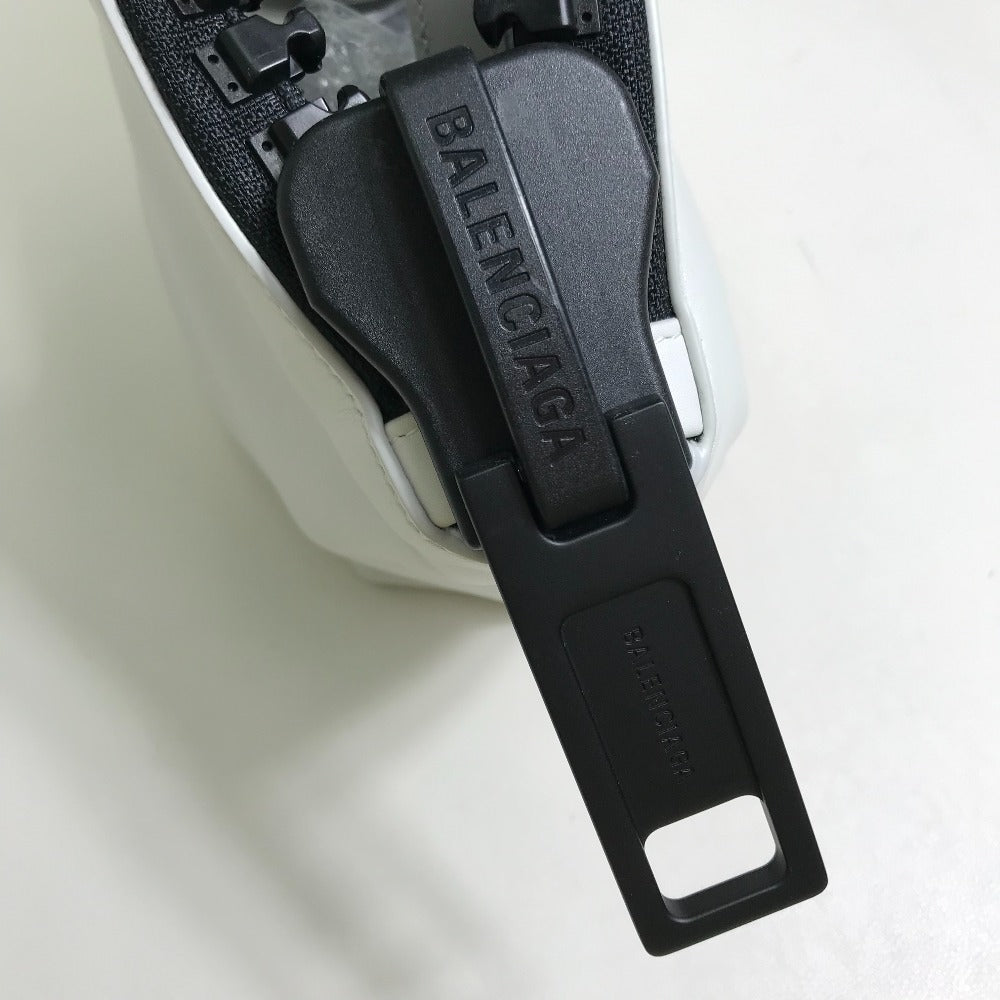 BALENCIAGA 661854 メガジップ  カバン 2WAYバッグ ショルダーバッグ ハンドバッグ レザー レディース ホワイト/ブラック - brandshop-reference