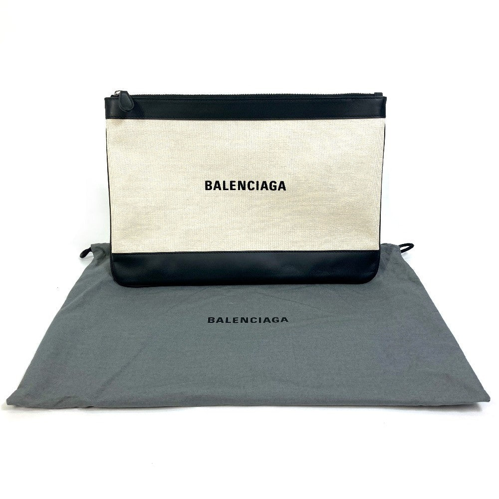 BALENCIAGA 420407 ロゴ ネイビークリップ M  カバン ポーチ クラッチバッグ キャンバス ユニセックス - brandshop-reference