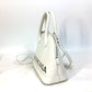 BALENCIAGA 550645 Two-Tone Ville Top Handle S 2-Way Shoulder Bag/Crossbody Handbag Leather Women's White