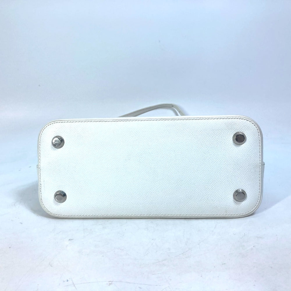 BALENCIAGA 550645 Two-Tone Ville Top Handle S 2-Way Shoulder Bag/Crossbody Handbag Leather Women's White