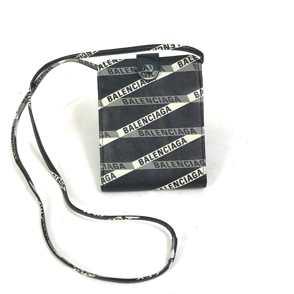 BALENCIAGA 541567 ポーチ ポシェット 財布 エクスプローラー ショルダーウォレット カバン ロゴ ショルダーバッグ レザー メンズ ブラック