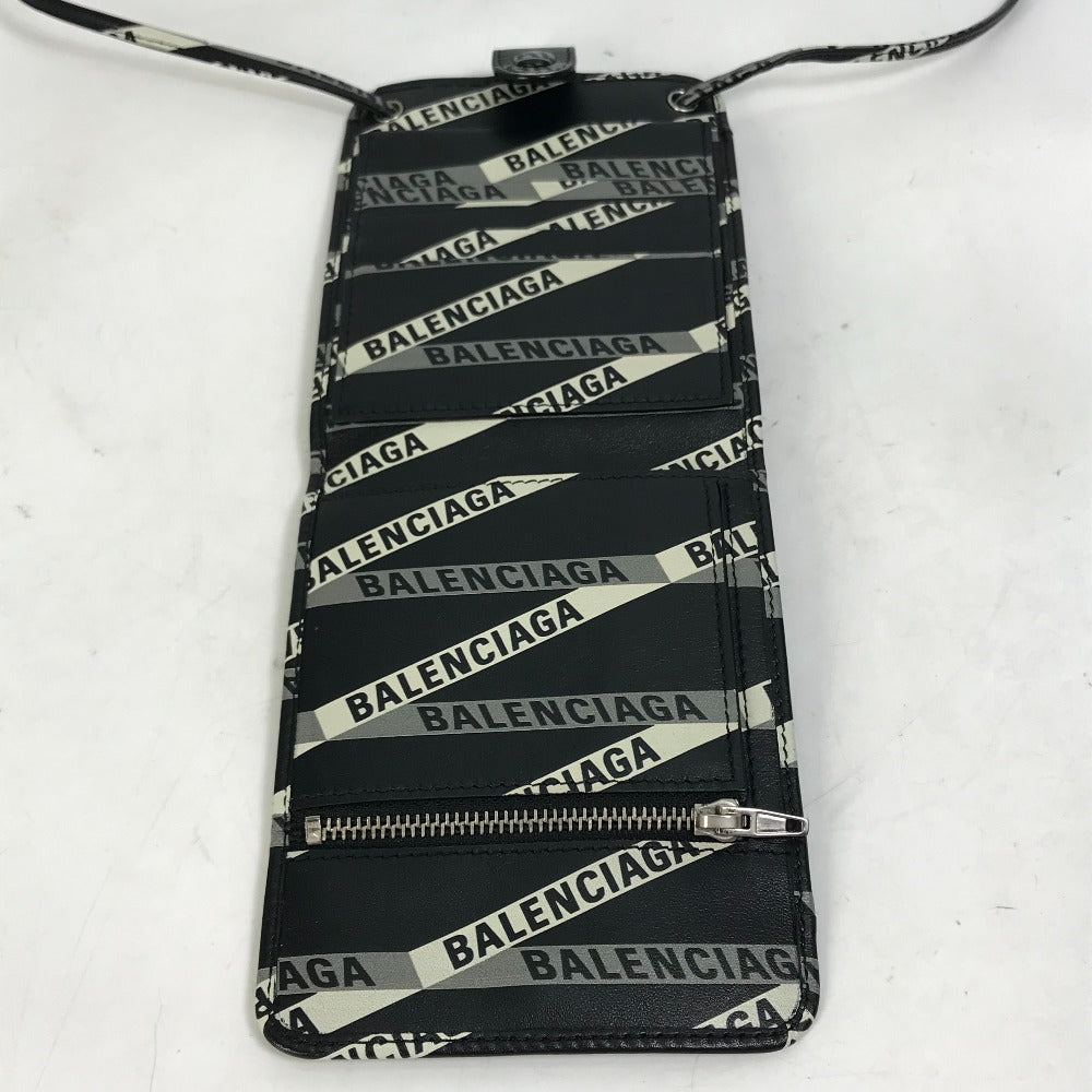 BALENCIAGA 541567 ポーチ ポシェット 財布 エクスプローラー ショルダーウォレット カバン ロゴ ショルダーバッグ レザー メンズ ブラック