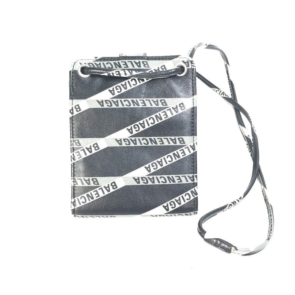 BALENCIAGA 541567 ポーチ ポシェット 財布 エクスプローラー ショルダーウォレット カバン ロゴ ショルダーバッグ レザー メンズ ブラック