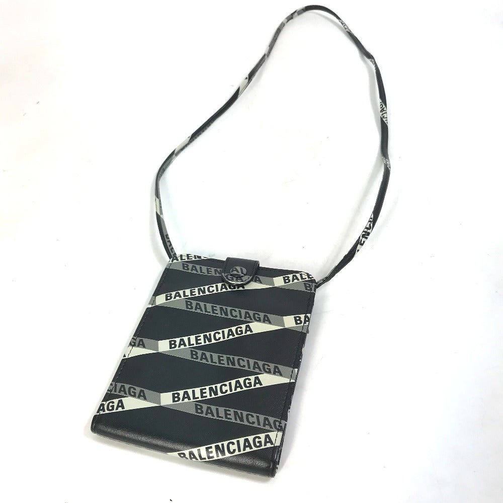 BALENCIAGA 541567 ポーチ ポシェット 財布 エクスプローラー ショルダーウォレット カバン ロゴ ショルダーバッグ レザー メンズ ブラック