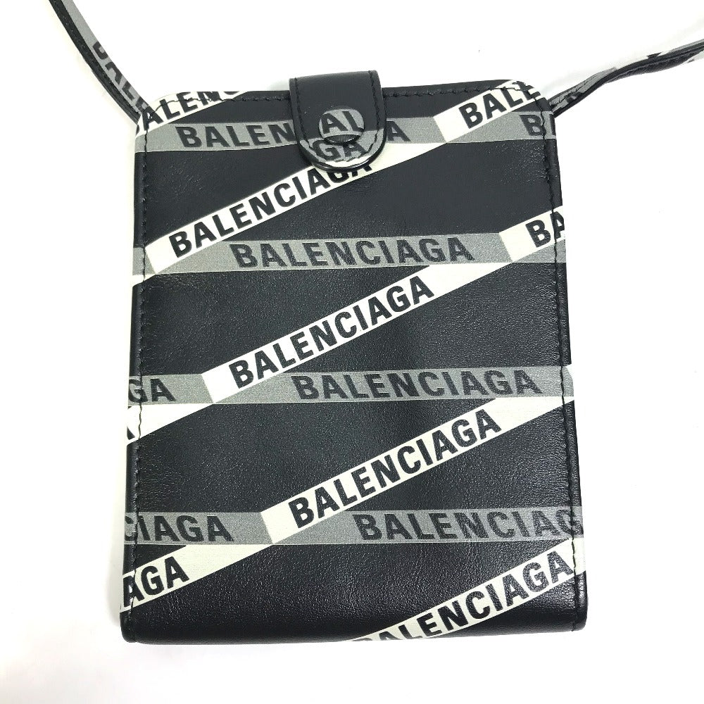 BALENCIAGA 541567 ポーチ ポシェット 財布 エクスプローラー ショルダーウォレット カバン ロゴ ショルダーバッグ レザー メンズ ブラック