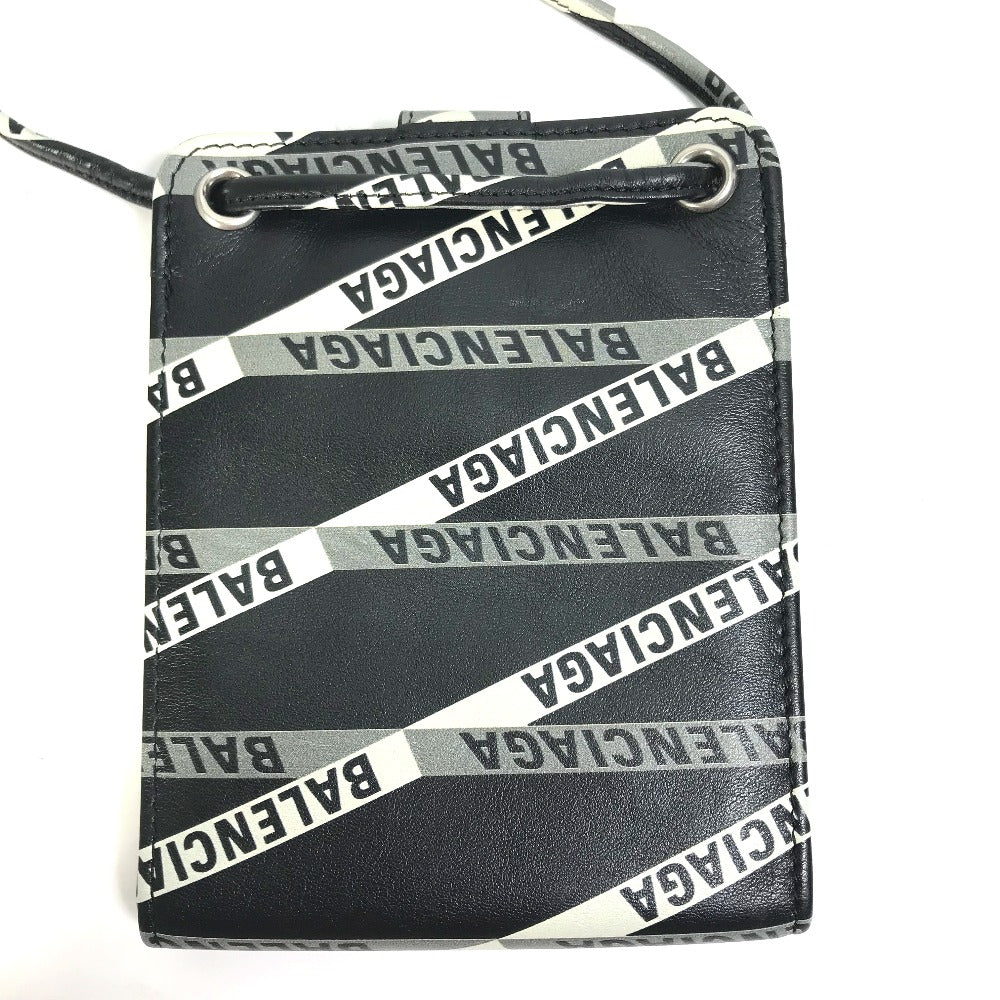 BALENCIAGA 541567 ポーチ ポシェット 財布 エクスプローラー ショルダーウォレット カバン ロゴ ショルダーバッグ レザー メンズ ブラック