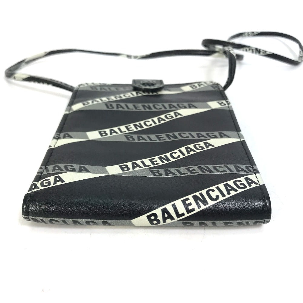 BALENCIAGA 541567 ポーチ ポシェット 財布 エクスプローラー ショルダーウォレット カバン ロゴ ショルダーバッグ レザー メンズ ブラック