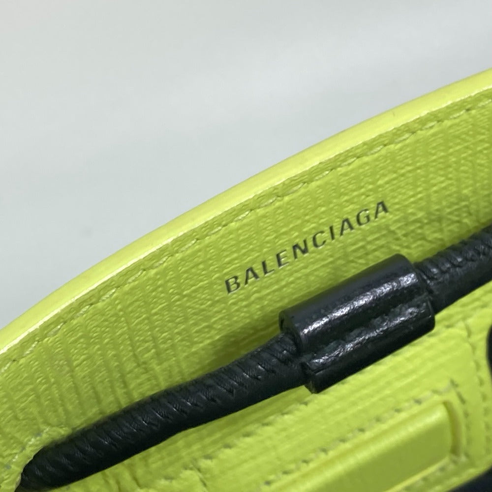 BALENCIAGA 568817 ショルダーバッグ 斜め掛け ショッピングトートXS 2WAY トートバッグ レザー レディース イエロー