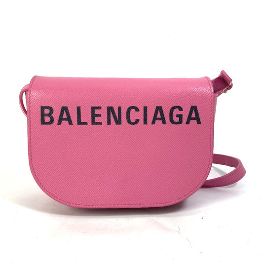 BALENCIAGA 550639 ヴィル ディ ポシェット 斜め掛け カバン ショルダーバッグ レザー レディース ピンク