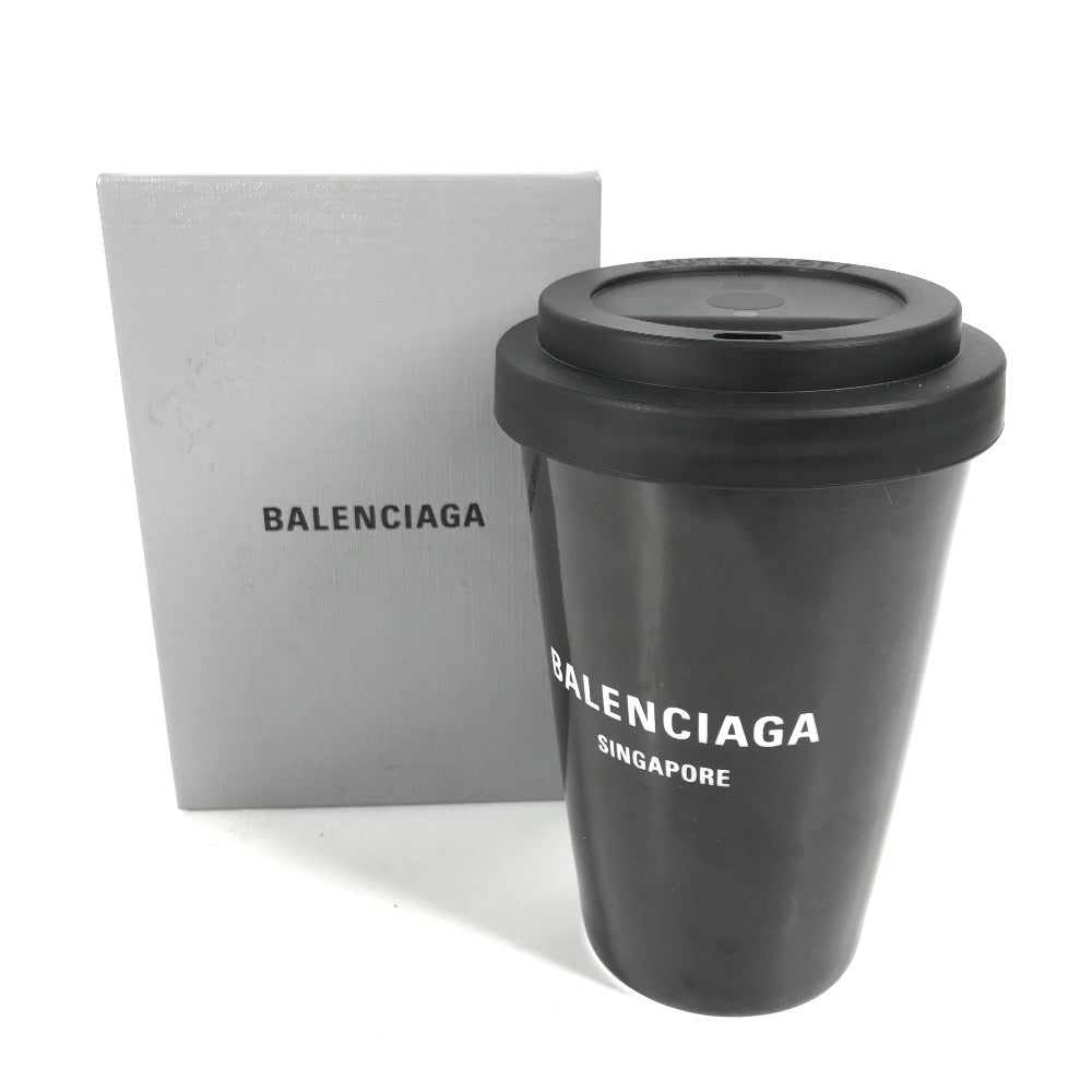 BALENCIAGA 666275 コップ カップ 蓋付き 食器 インテリア ロゴ シンガポール　SINGAPORE タンブラー 陶器 レディース