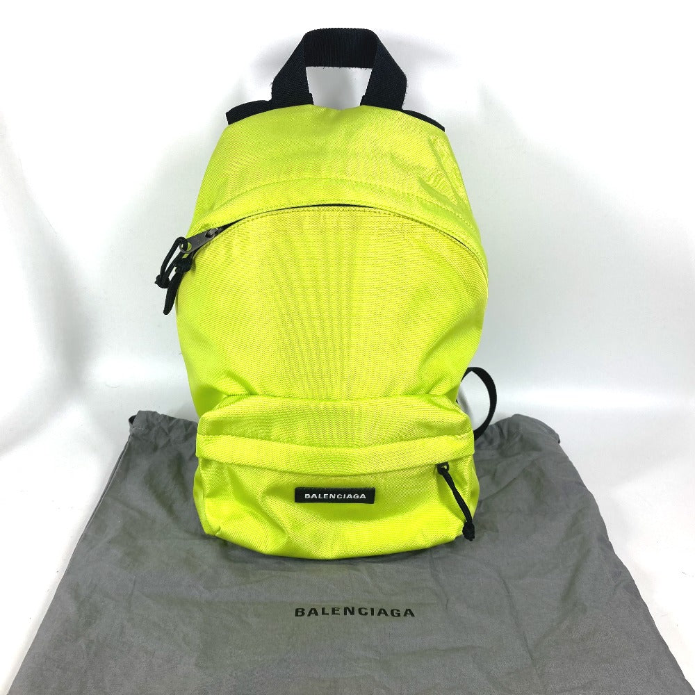 BALENCIAGA 558163 エクスプローラー ロゴ カバン バックパック リュックサック ナイロンキャンバス ユニセックス イエロー