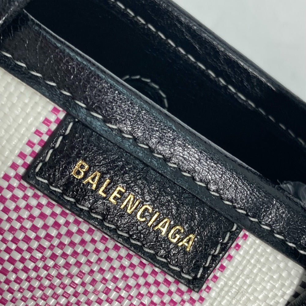 BALENCIAGA 671404 ストライプ BARBES SMALL バルベススモール 2WAY ショルダーバッグ カバン 斜め掛け トートバッグ ハンドバッグ レザー レディース ピンク - brandshop-reference