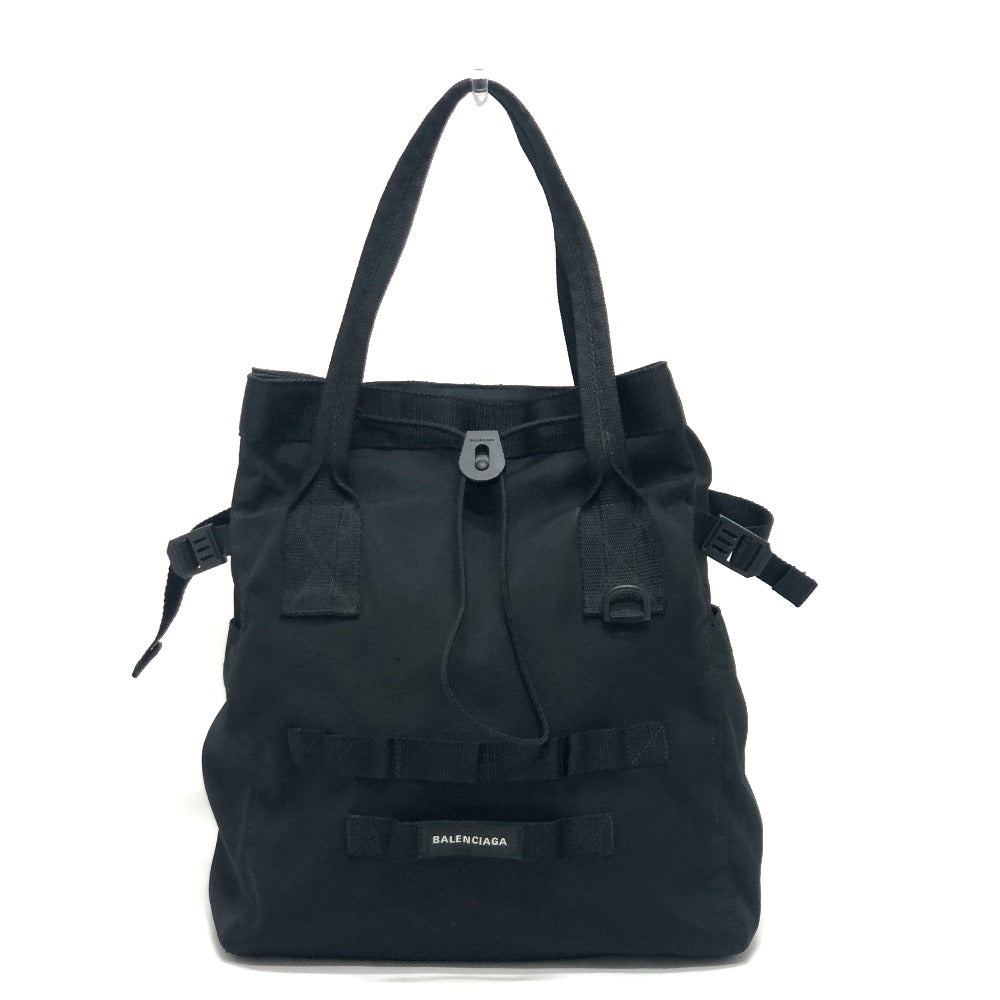BALENCIAGA 644040 Army アーミー ミディアム カバン ハンドバッグ ロゴ トートバッグ ナイロン メンズ ブラック