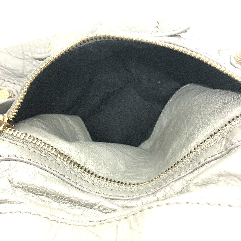 BALENCIAGA 519872 THE TOWN Bag 2WAY Hand Bag Leather gray Used