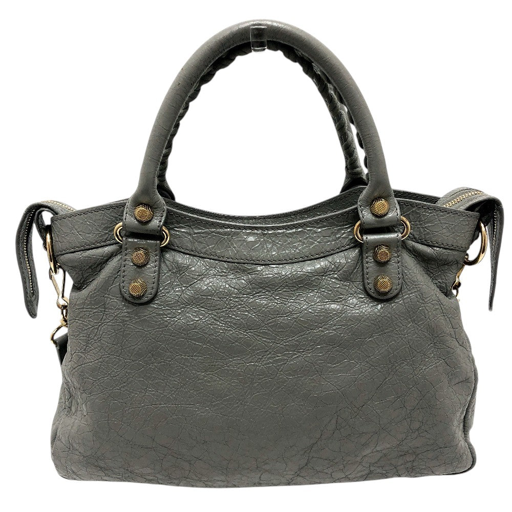BALENCIAGA 519872 THE TOWN Bag 2WAY Hand Bag Leather gray Used