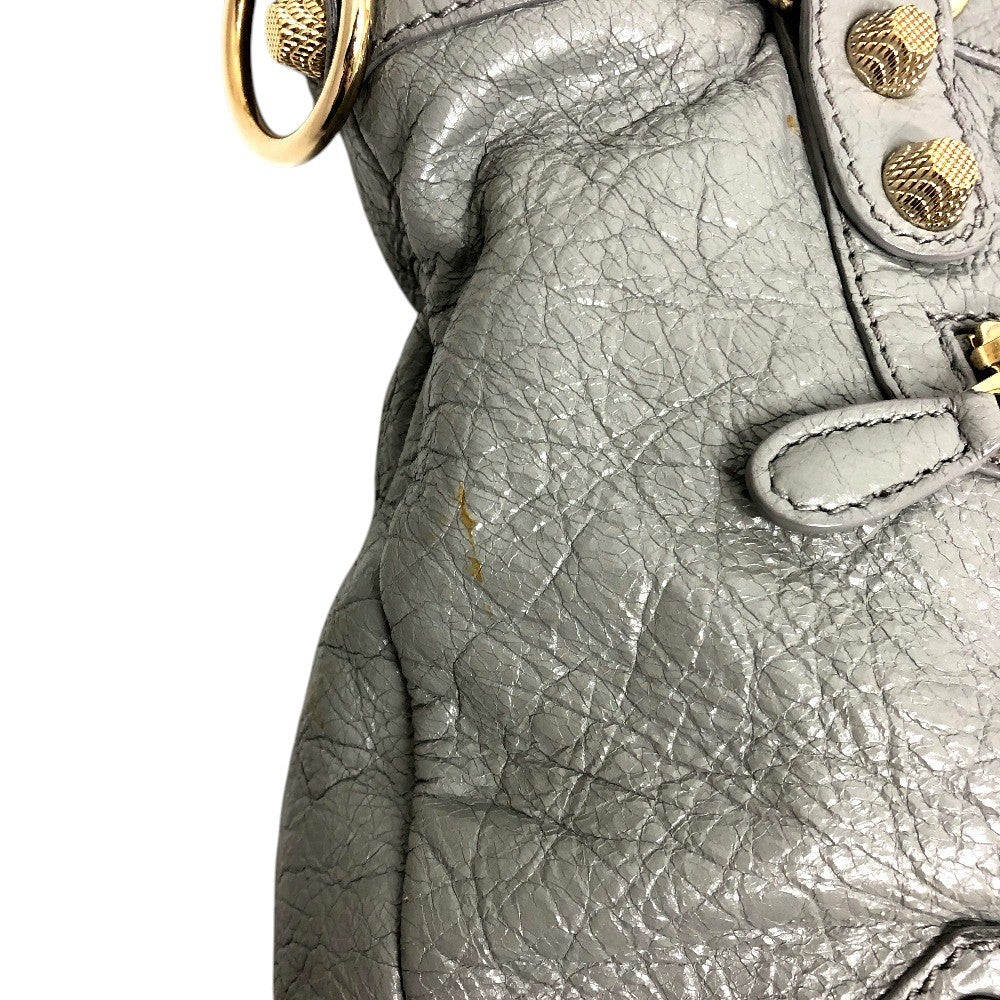 BALENCIAGA 519872 THE TOWN Bag 2WAY Hand Bag Leather gray Used