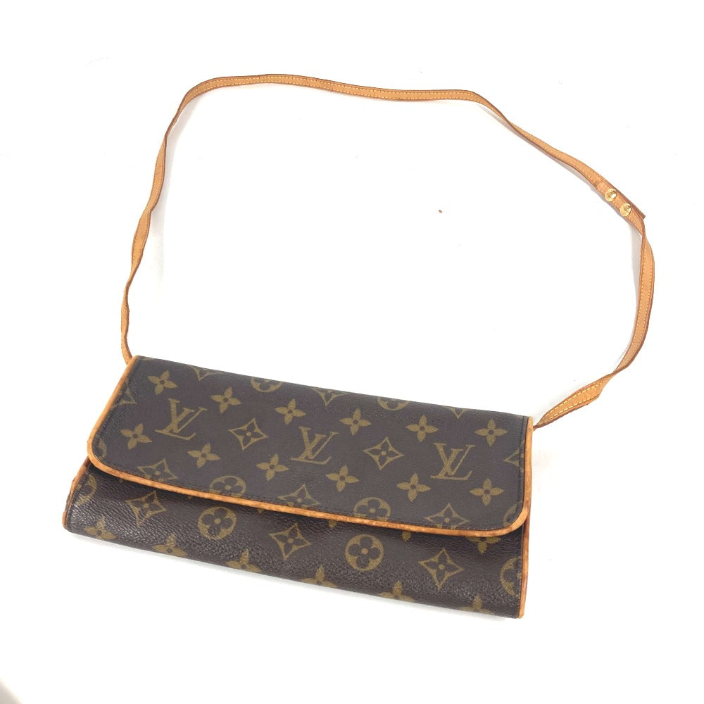 LOUIS VUITTON M51852 モノグラム ポシェットツインGM 斜め掛け ポシェット カバン 2WAYバッグ クラッチバッグ ショルダーバッグ モノグラムキャンバス レディース ブラウン