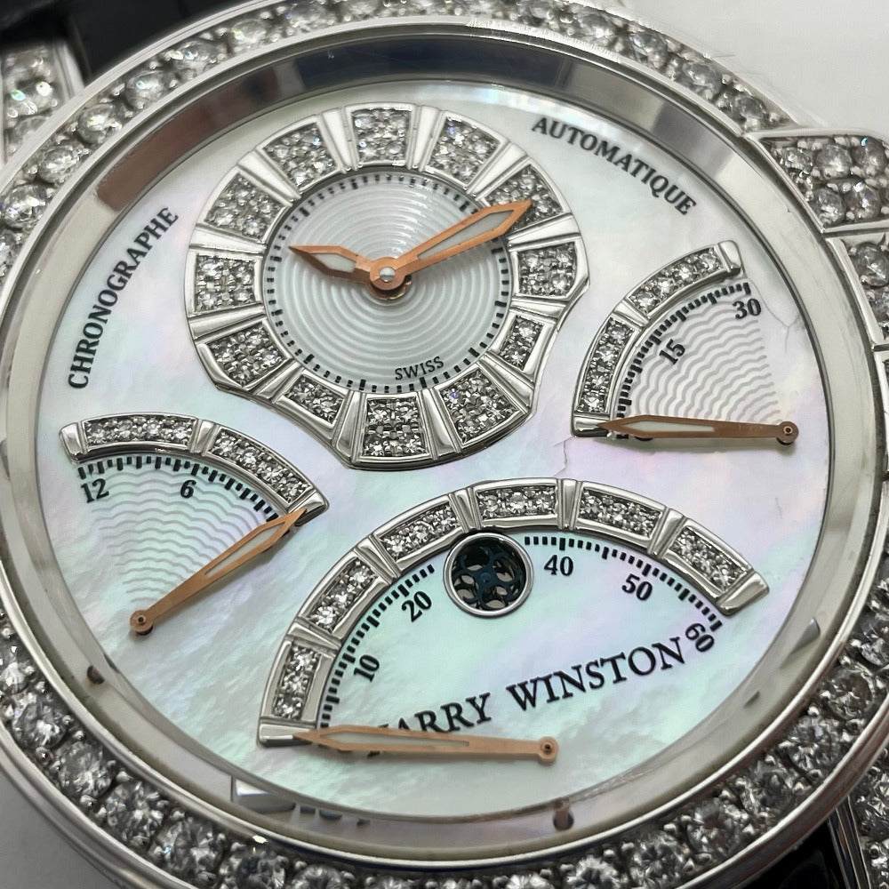 HARRY WINSTON MCRA44W オーシャンクロノ トリプル レトログラード 自動巻き 腕時計 K18WG メンズ ホワイトゴールド