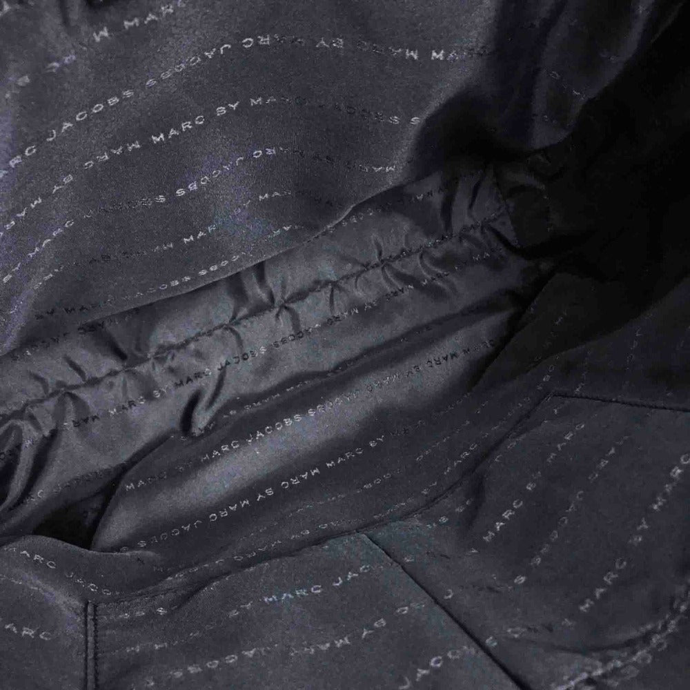 MARC BY MARC JACOBS two-tone tote bag, handbag, shoulder bag, crossbody bag, leather, women's, black