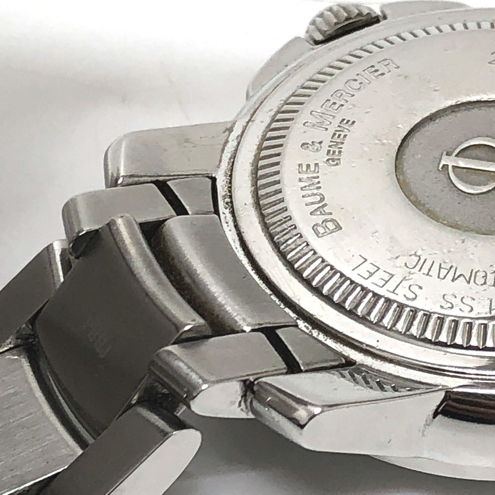 Baume & Mercier 65353 ケープランド スモールセコンド 自動巻き デイト 腕時計 SS メンズ シルバー