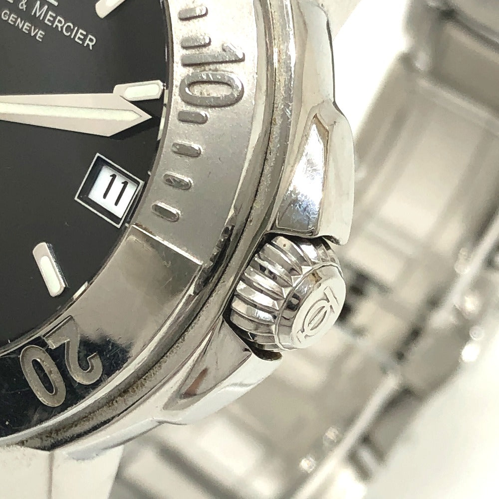 Baume & Mercier 65353 ケープランド スモールセコンド 自動巻き デイト 腕時計 SS メンズ シルバー