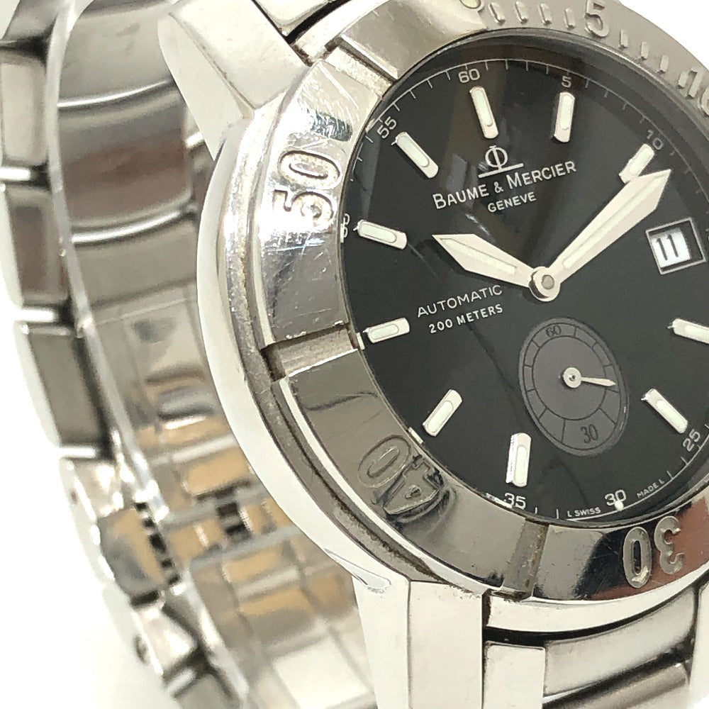 Baume & Mercier 65353 ケープランド スモールセコンド 自動巻き デイト 腕時計 SS メンズ シルバー