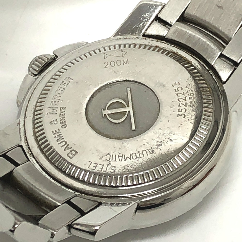 Baume & Mercier 65353 ケープランド スモールセコンド 自動巻き デイト 腕時計 SS メンズ シルバー