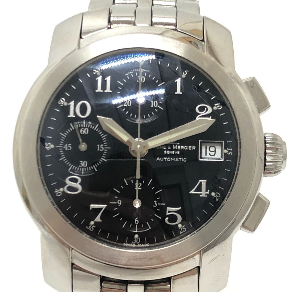 Baume & Mercier MV045216 ケープランド クロノグラフ デイト 自動巻き ウォッチ 腕時計 SS メンズ シルバー