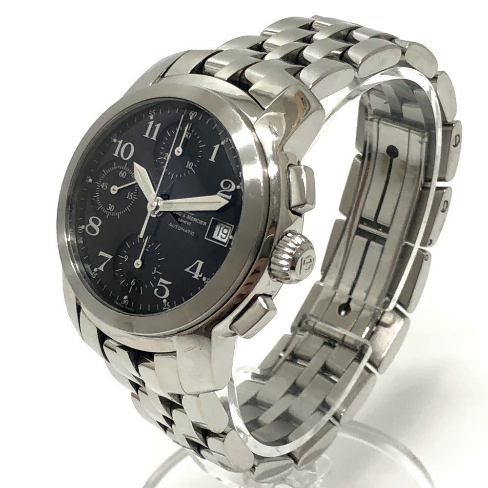 Baume & Mercier MV045216 ケープランド クロノグラフ デイト 自動巻き ウォッチ 腕時計 SS メンズ シルバー