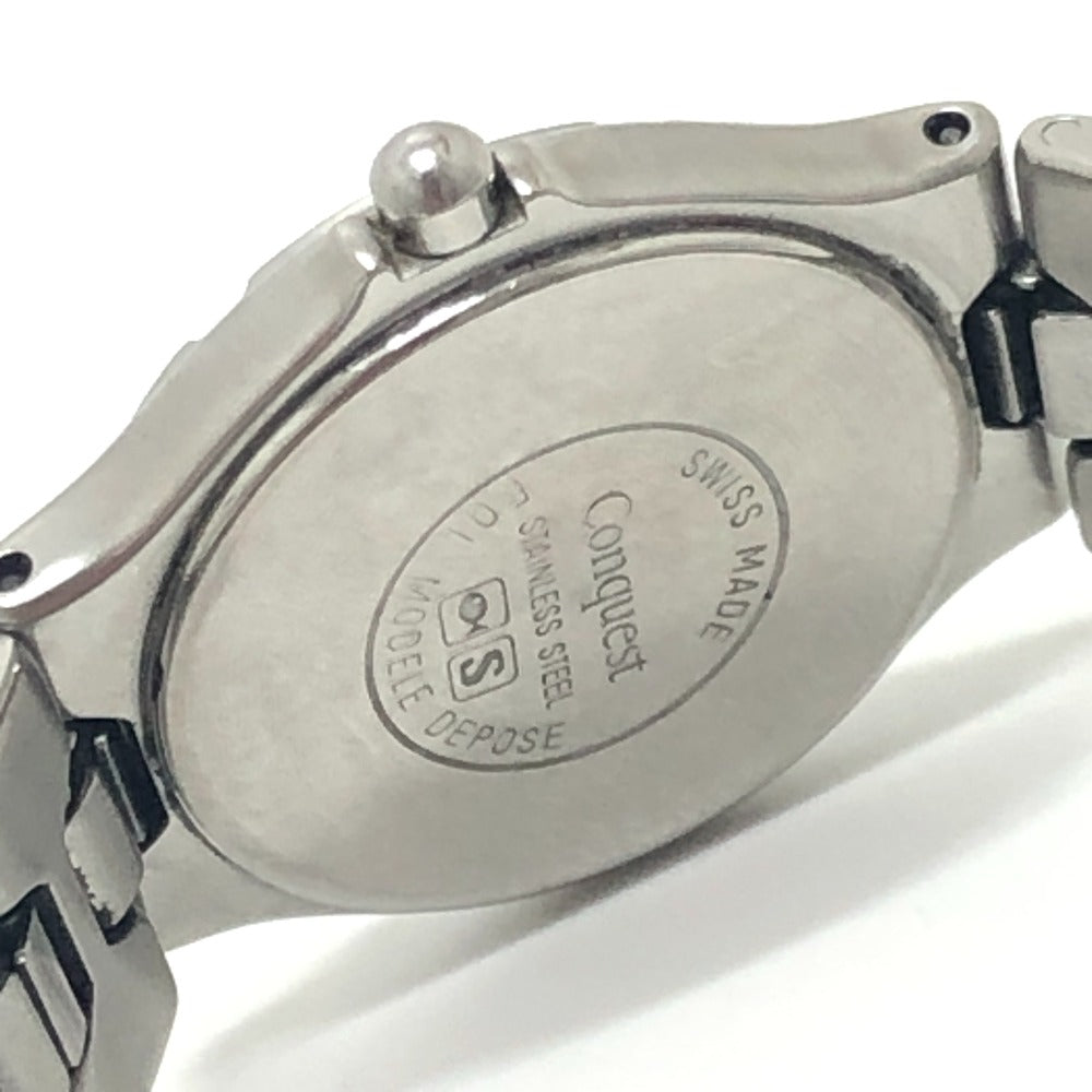LONGINES 4019 コンクエスト クォーツ ウォッチ ラウンドフェイス 腕時計 SS レディース シルバー