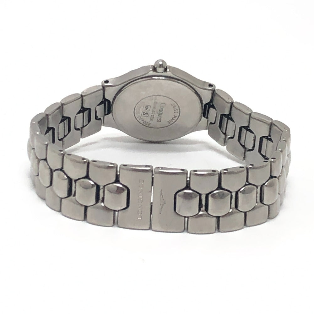 LONGINES 4019 コンクエスト クォーツ ウォッチ ラウンドフェイス 腕時計 SS レディース シルバー