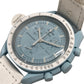 Swatch SO33L100C Omega Collaboration OMEGA mission to uranus Men's watch Wristwatch Pastel blue blue Used