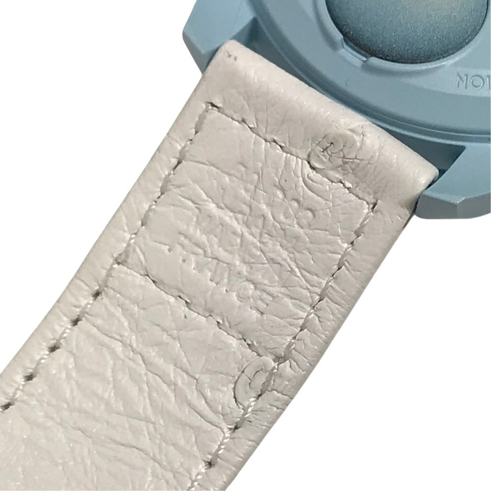 Swatch SO33L100C Omega Collaboration OMEGA mission to uranus Men's watch Wristwatch Pastel blue blue Used