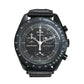 Swatch SO33B700 Omega Collaboration OMEGA Mission to the Moon: Snoopy Men's watch Wristwatch Black Used