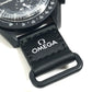 Swatch SO33B700 Omega Collaboration OMEGA Mission to the Moon: Snoopy Men's watch Wristwatch Black Used