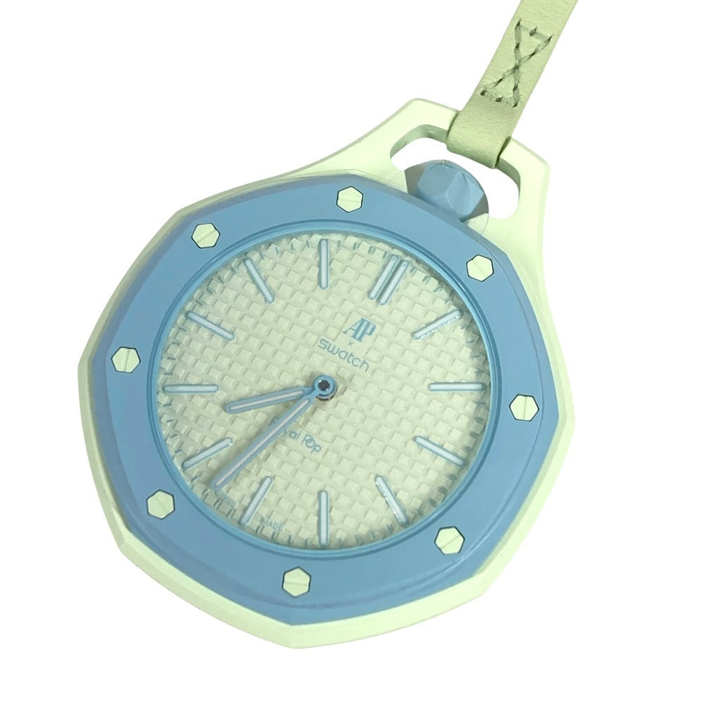 Swatch SSX03L101N Audemars Piguet Swatch x Audemars Piguet Royal Pop Otto Rosso Hand Winding Pocket watch ceramic / Leather Light green Green Used