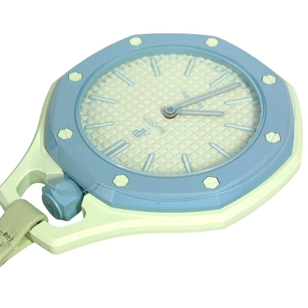 Swatch SSX03L101N Audemars Piguet Swatch x Audemars Piguet Royal Pop Pocket Watch Hand-winding clock Pocket watch ceramic / Leather Brauea dove Light green Used