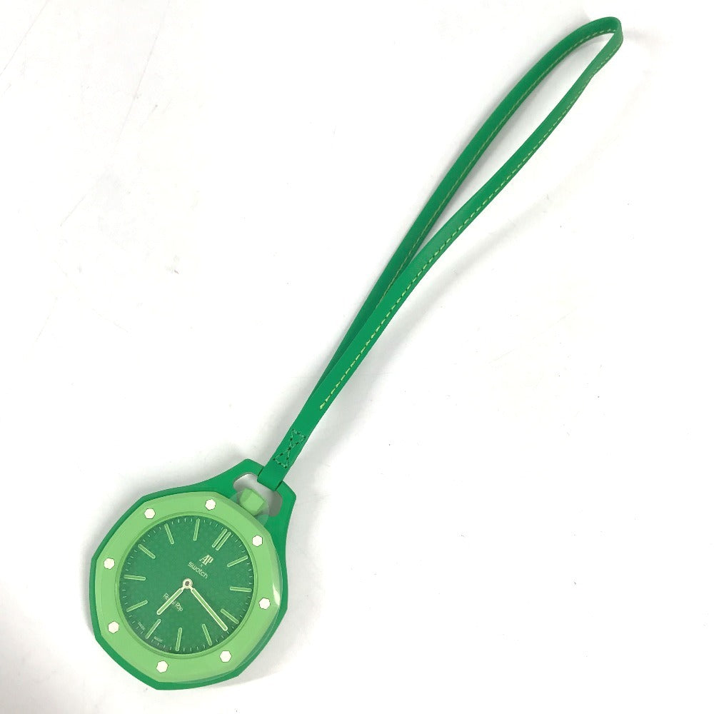 Swatch SSX03G100N Audemars Piguet Swatch x Audemars Piguet Royal Pop Pocket Watch Hand Winding Clock Charm Pocket watch ceramic / Leather Green Eight Green Used