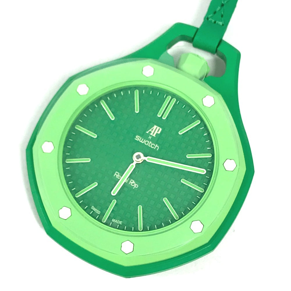 Swatch SSX03G100N Audemars Piguet Swatch x Audemars Piguet Royal Pop Pocket Watch Hand Winding Clock Charm Pocket watch ceramic / Leather Green Eight Green Used