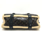 LOUIS VUITTON M95574 Monogram Shearling Storm Boston Bag/Handbag in Patent Leather, Unisex, Maroon Brown