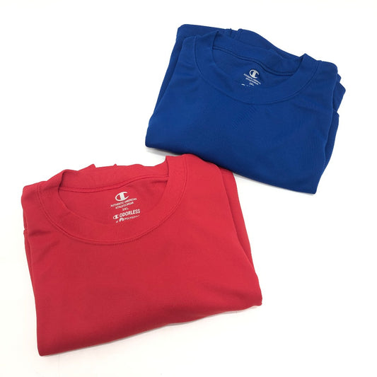 Champion Logo Long-Sleeve T-Shirt 2-Pack Apparel Tops Sportswear Long-Sleeve T-Shirt Polyester Men's Red